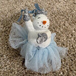 NWT CUTEST SNOWWOMAN BALLERINA ORNAMENT. 4"